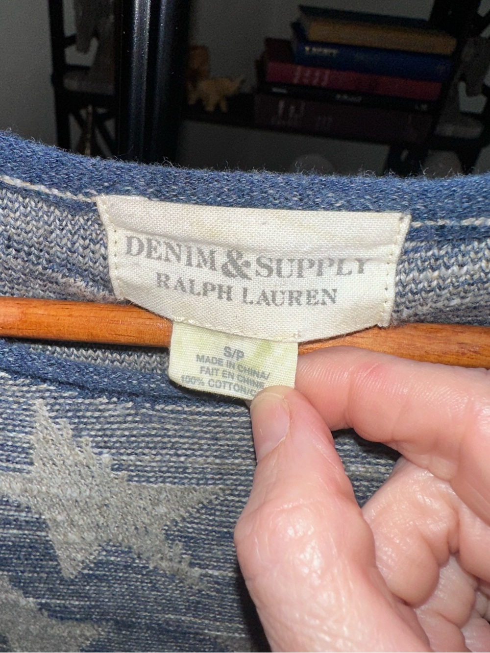 Vintage Denim & Supply Ralph Lauren Blue Star Knitted Relaxed Sweater - Picture 2 of 9